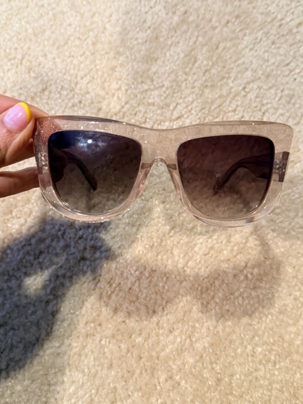 Previously Loved pair of CELINE Pale Pink Glitter Sparkle Sunglasses (40157U)